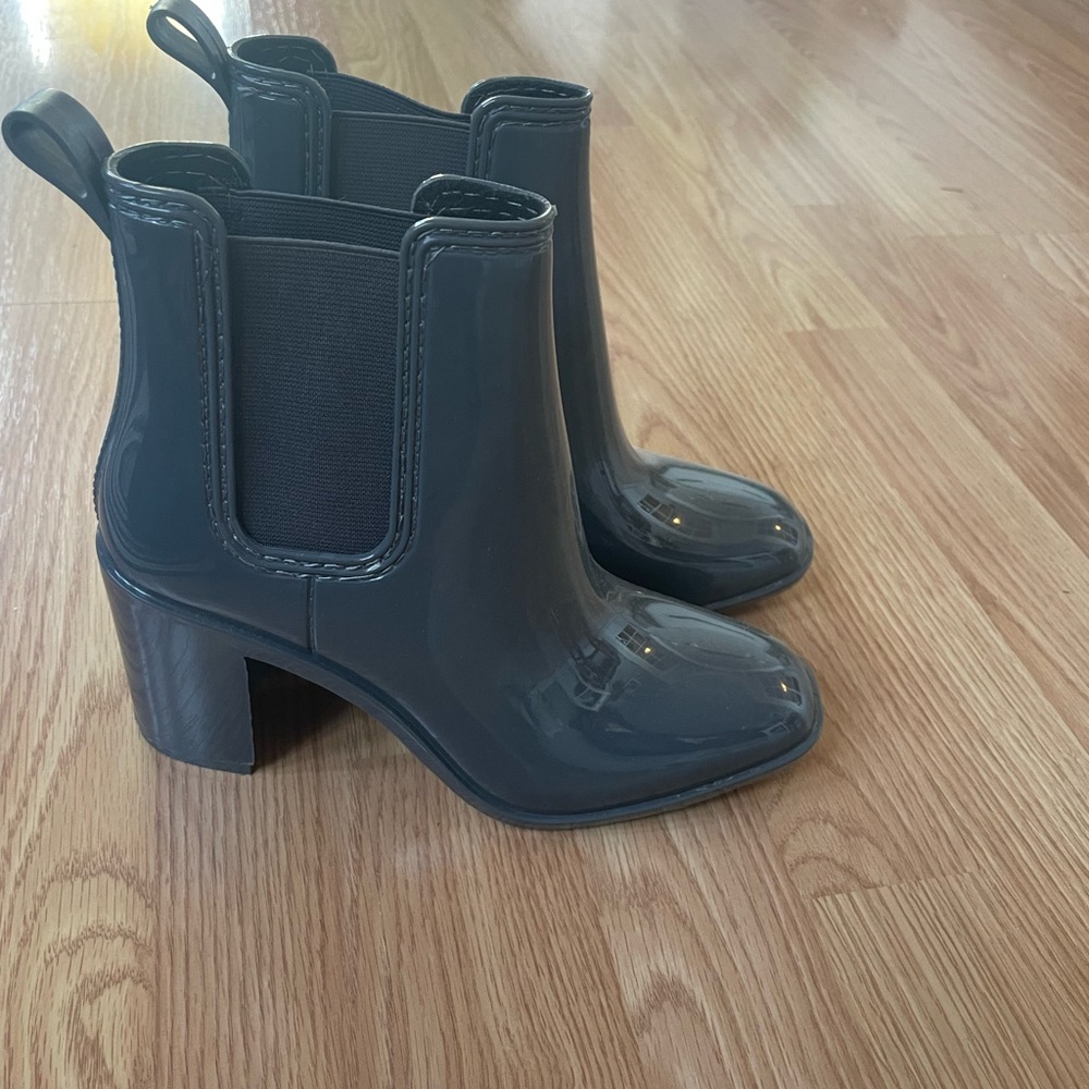 Jefferey Campbell  Gray Ankle Rain Boots